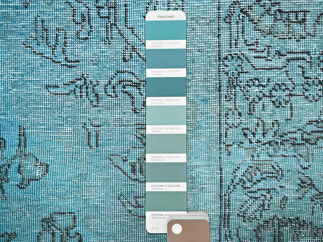 2'3" x 6'2" Vintage Hand Knotted Overdyed Wool Runner Oriental Rug - MOA102966