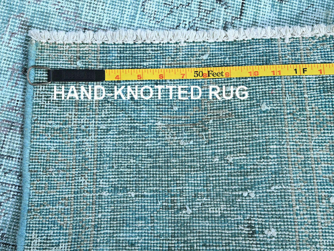 3'1" x 5'1" Vintage Hand Knotted Overdyed Wool Rectangle Oriental Rug - MOA102970