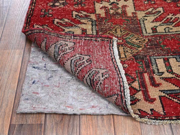 2'4" x 8'11" Vintage Hand Knotted Red Wool Runner Oriental Rug - MOA102986