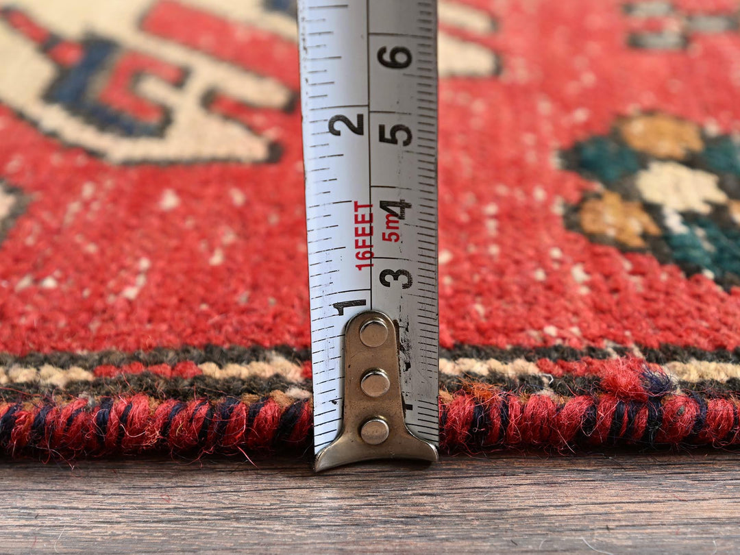 2'4" x 8'11" Vintage Hand Knotted Red Wool Runner Oriental Rug - MOA102986