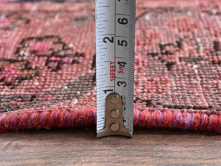 2'6" x 9'3" Vintage Hand Knotted Overdyed Wool Runner Oriental Rug - MOA102989