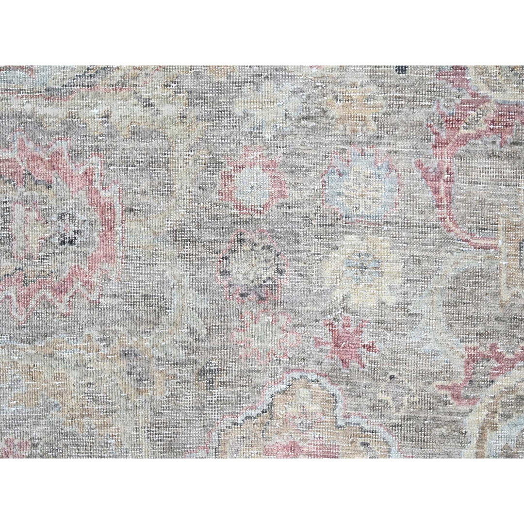 7'10" x 9'10" New Hand Knotted Grey Wool Rectangle Oriental Rug - MOA10210002