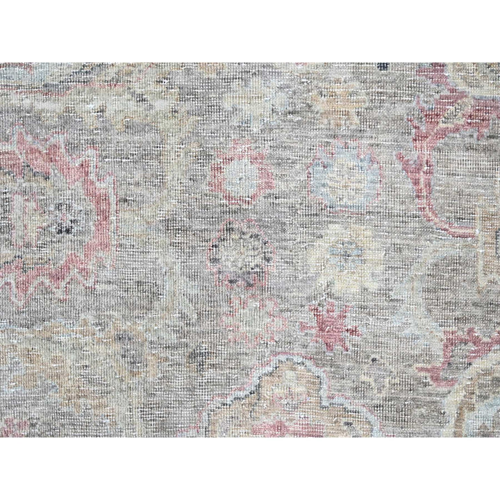 7'10" x 9'10" New Hand Knotted Grey Wool Rectangle Oriental Rug - MOA10210002