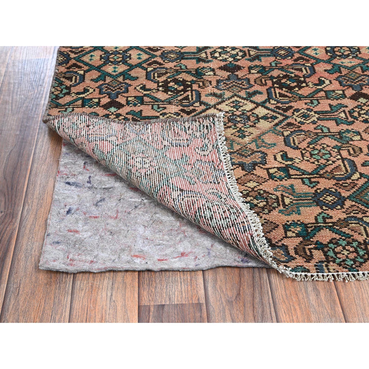 2'6" x 6'8" Vintage Hand Knotted Pink Wool Runner Oriental Rug - MOA1021000