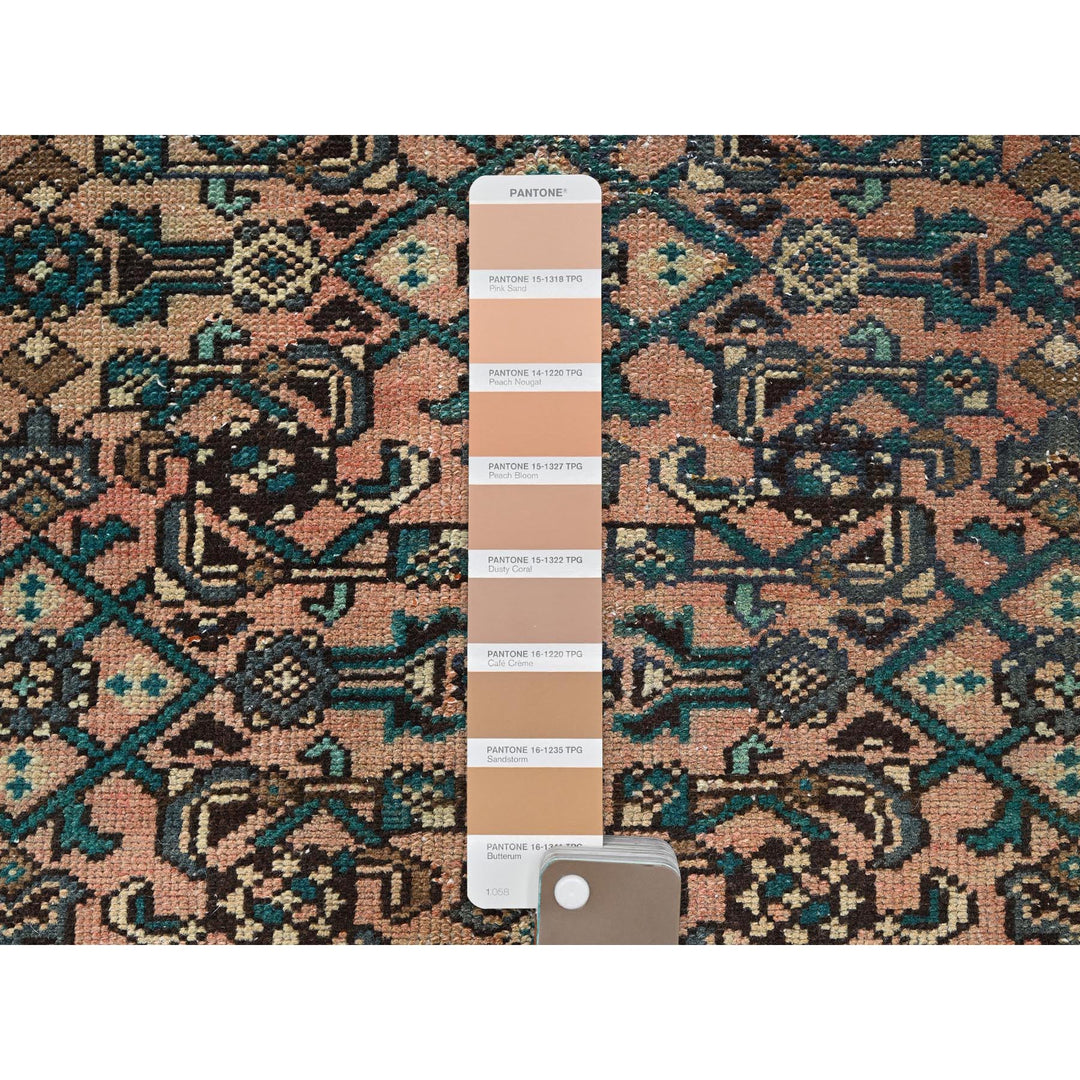 2'6" x 6'8" Vintage Hand Knotted Pink Wool Runner Oriental Rug - MOA1021000