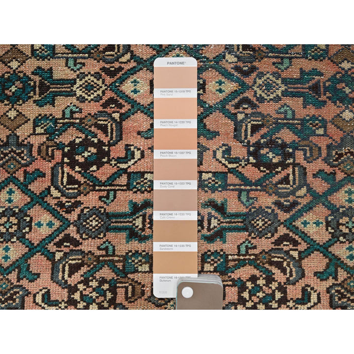 2'6" x 6'8" Vintage Hand Knotted Pink Wool Runner Oriental Rug - MOA1021000