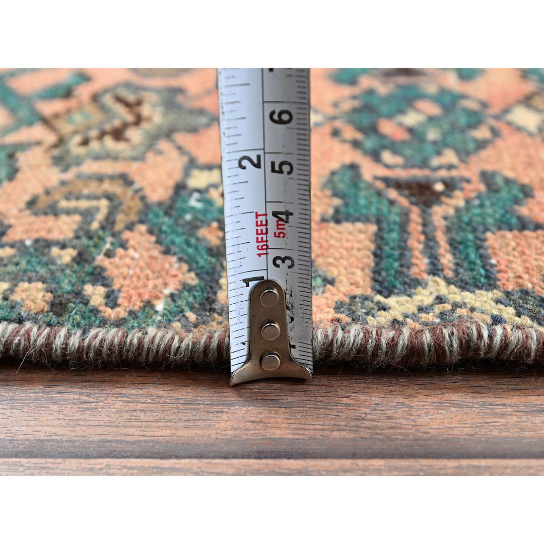 2'6" x 6'8" Vintage Hand Knotted Pink Wool Runner Oriental Rug - MOA1021000