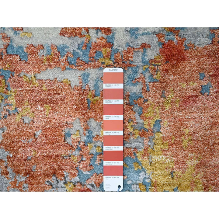 6'1" x 8'8" New Hand Knotted Orange Cotton Rectangle Oriental Rug - MOA10210018