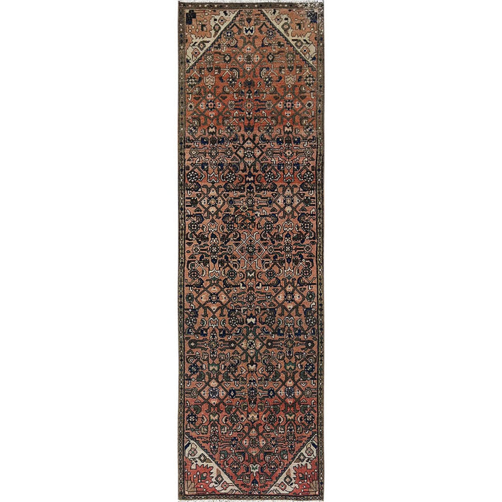 2'7" x 9'2" Vintage Hand Knotted Pink Wool Runner Oriental Rug - MOA1021001