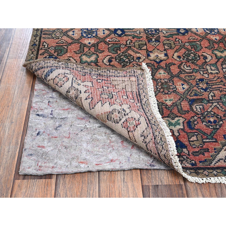 2'7" x 9'2" Vintage Hand Knotted Pink Wool Runner Oriental Rug - MOA1021001