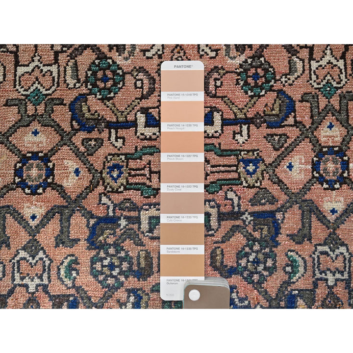 2'7" x 9'2" Vintage Hand Knotted Pink Wool Runner Oriental Rug - MOA1021001