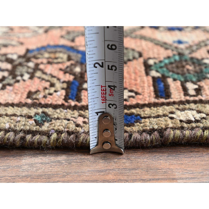 2'7" x 9'2" Vintage Hand Knotted Pink Wool Runner Oriental Rug - MOA1021001