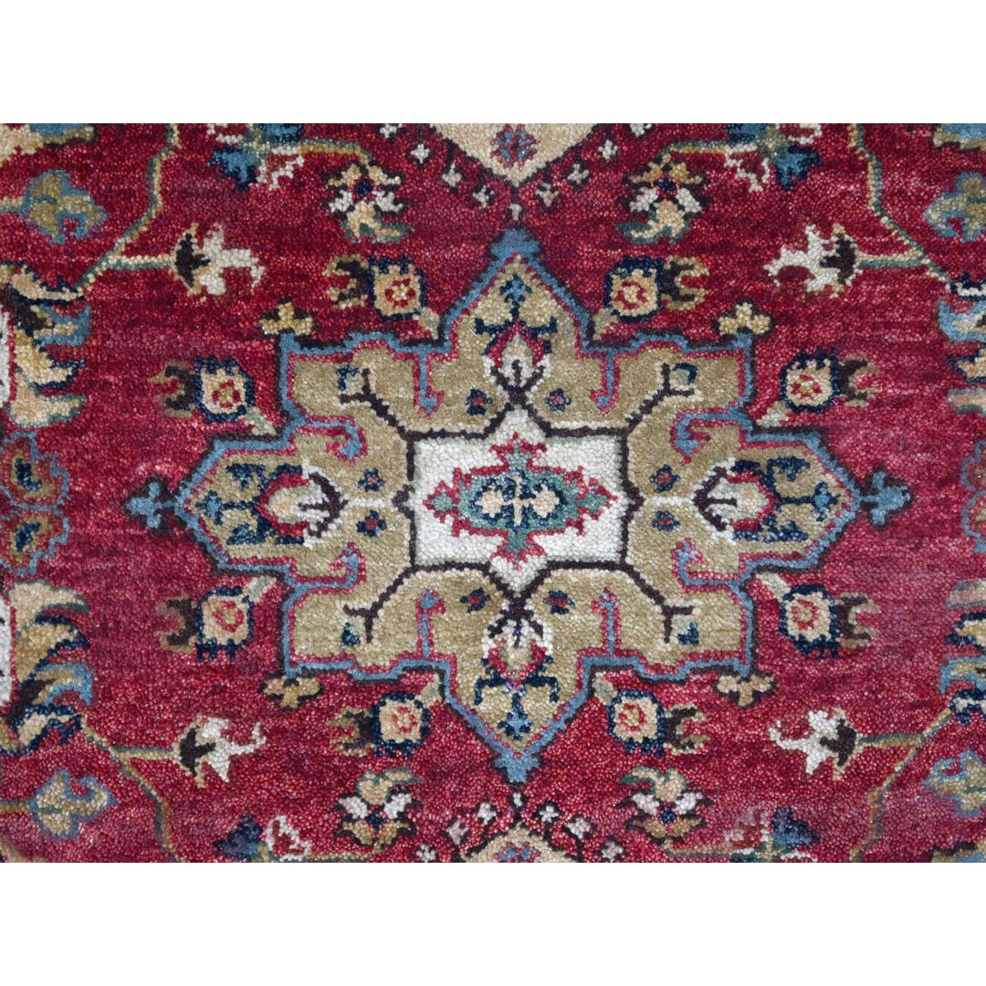 5'0" x 6'10" New Hand Knotted Red Cotton Rectangle Oriental Rug - MOA10210020