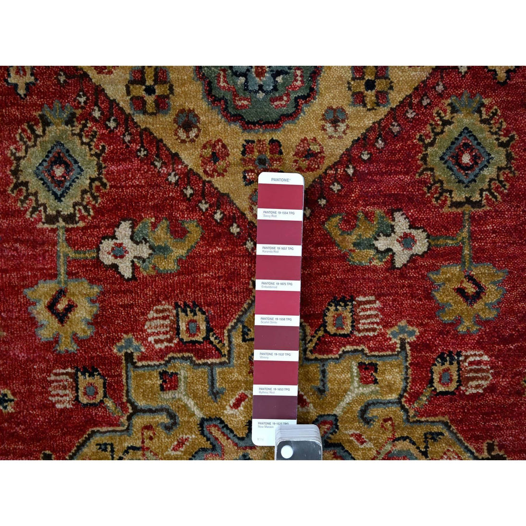 10'1" x 13'10" New Hand Knotted Red Wool Rectangle Oriental Rug - MOA10210021