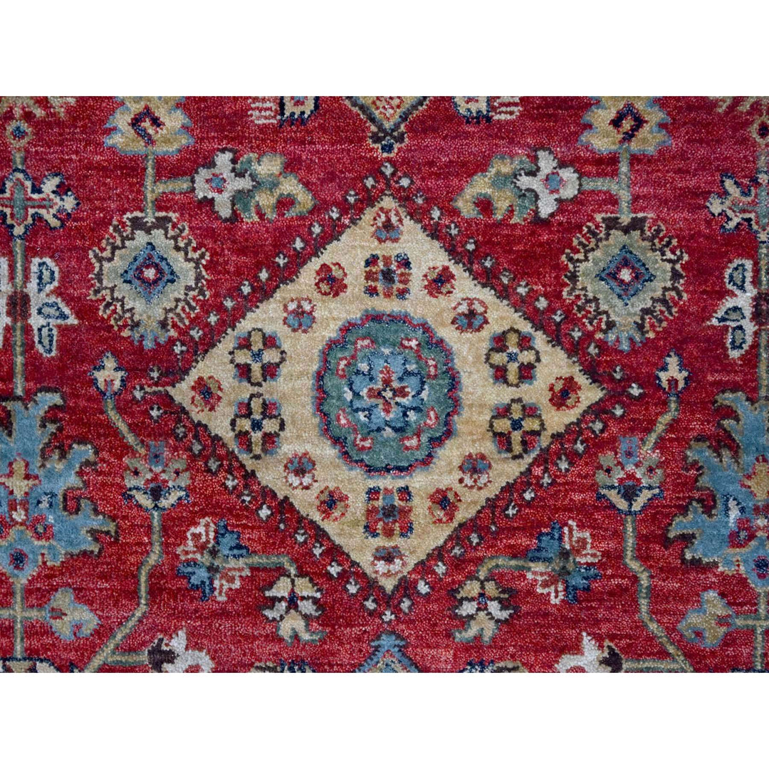 10'1" x 13'10" New Hand Knotted Red Wool Rectangle Oriental Rug - MOA10210021