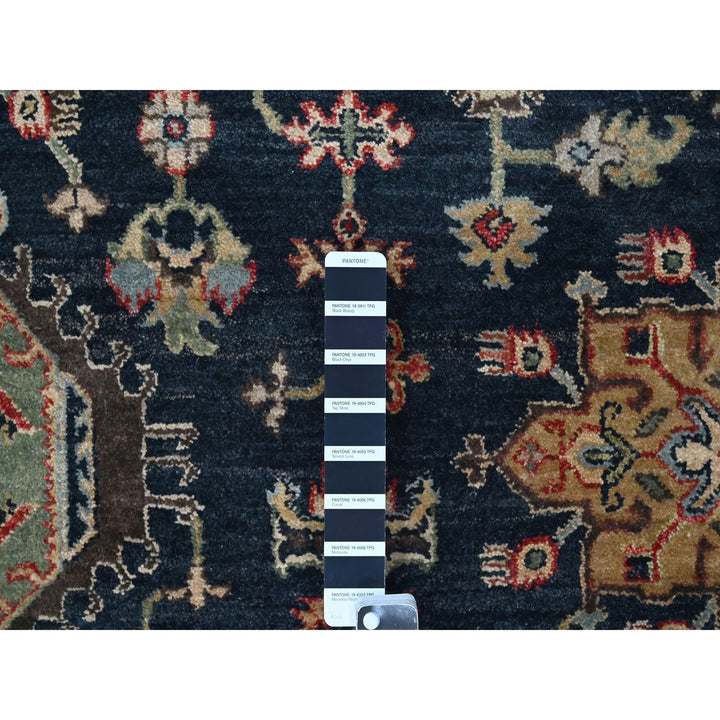 10'0" x 10'2" New Hand Knotted Black Wool Square Oriental Rug - MOA10210023