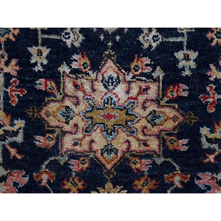 2'7" x 17'8" New Hand Knotted Black Wool Runner Oriental Rug - MOA10210024