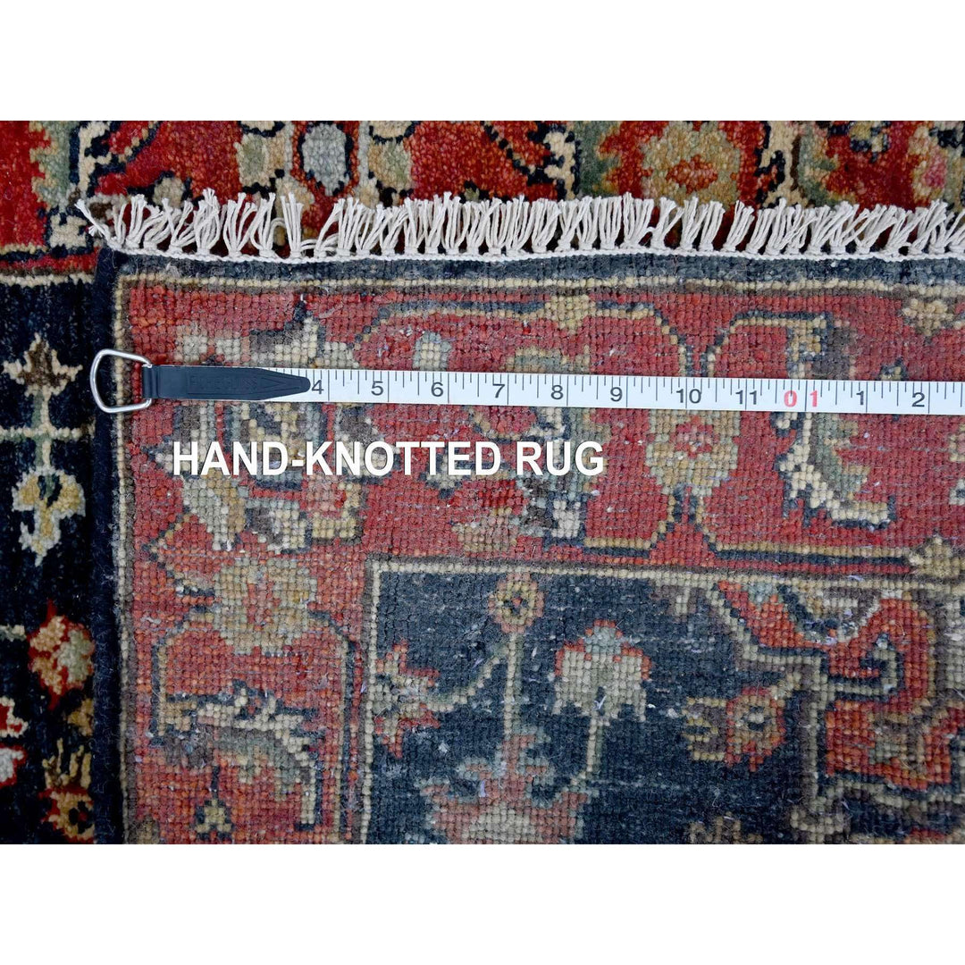 2'7" x 17'8" New Hand Knotted Black Wool Runner Oriental Rug - MOA10210024