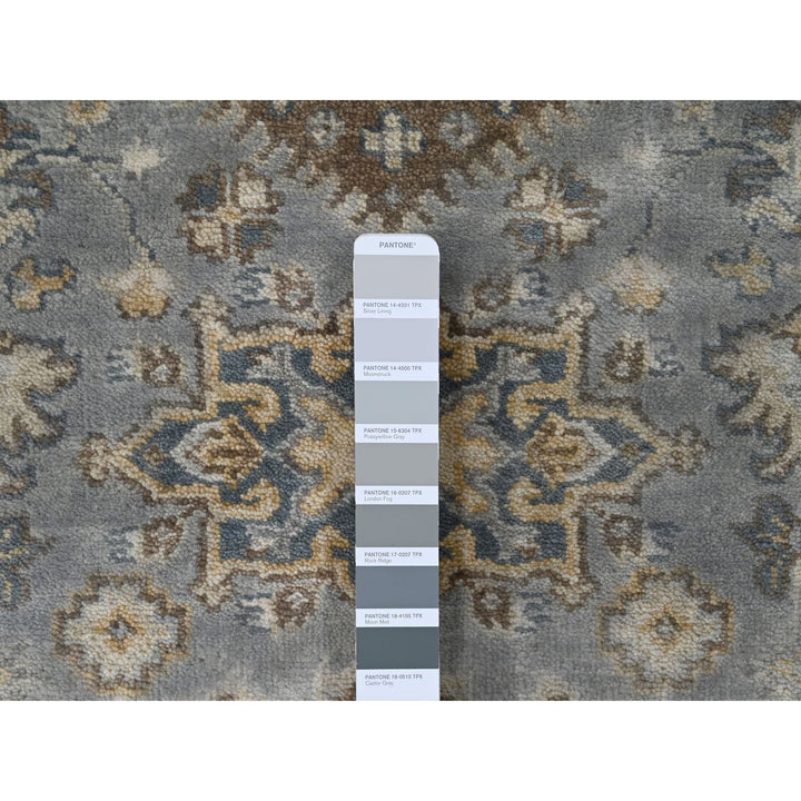 2'8" x 19'8" New Hand Knotted Grey Wool Runner Oriental Rug - MOA10210025