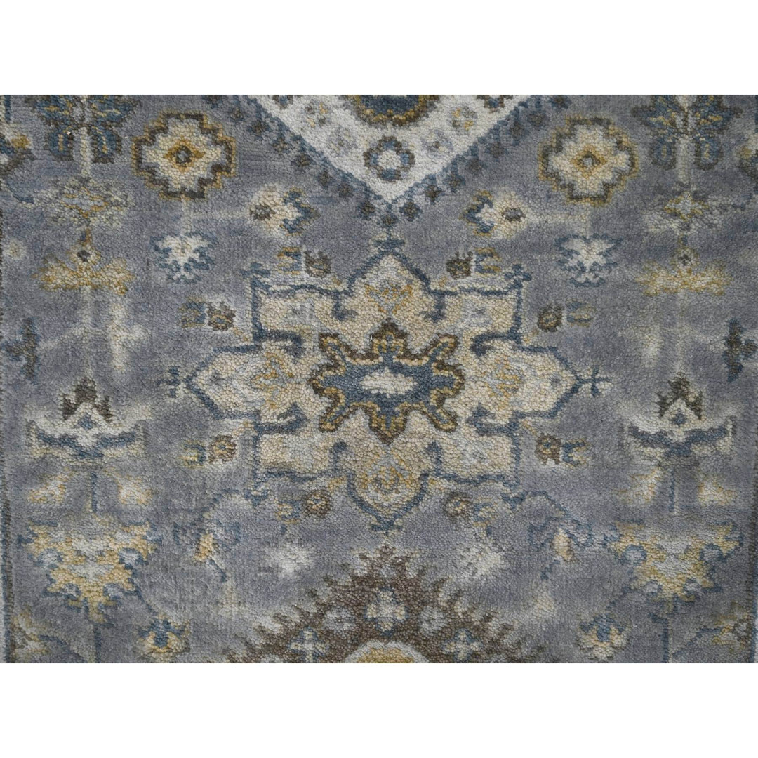 2'8" x 19'8" New Hand Knotted Grey Wool Runner Oriental Rug - MOA10210025