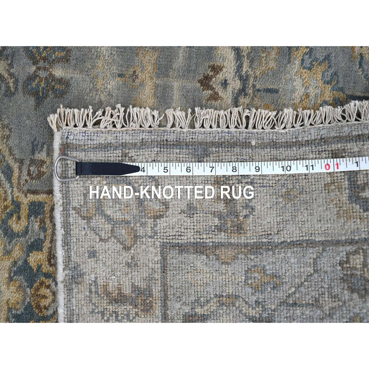 2'8" x 19'8" New Hand Knotted Grey Wool Runner Oriental Rug - MOA10210025