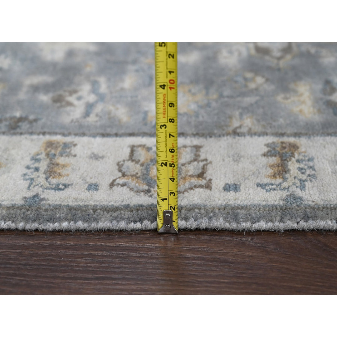 2'8" x 20'0" New Hand Knotted Grey Wool Runner Oriental Rug - MOA10210028