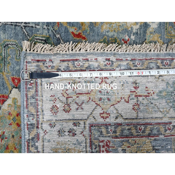 4'0" x 5'9" New Hand Knotted Blue Wool Rectangle Oriental Rug - MOA10210035