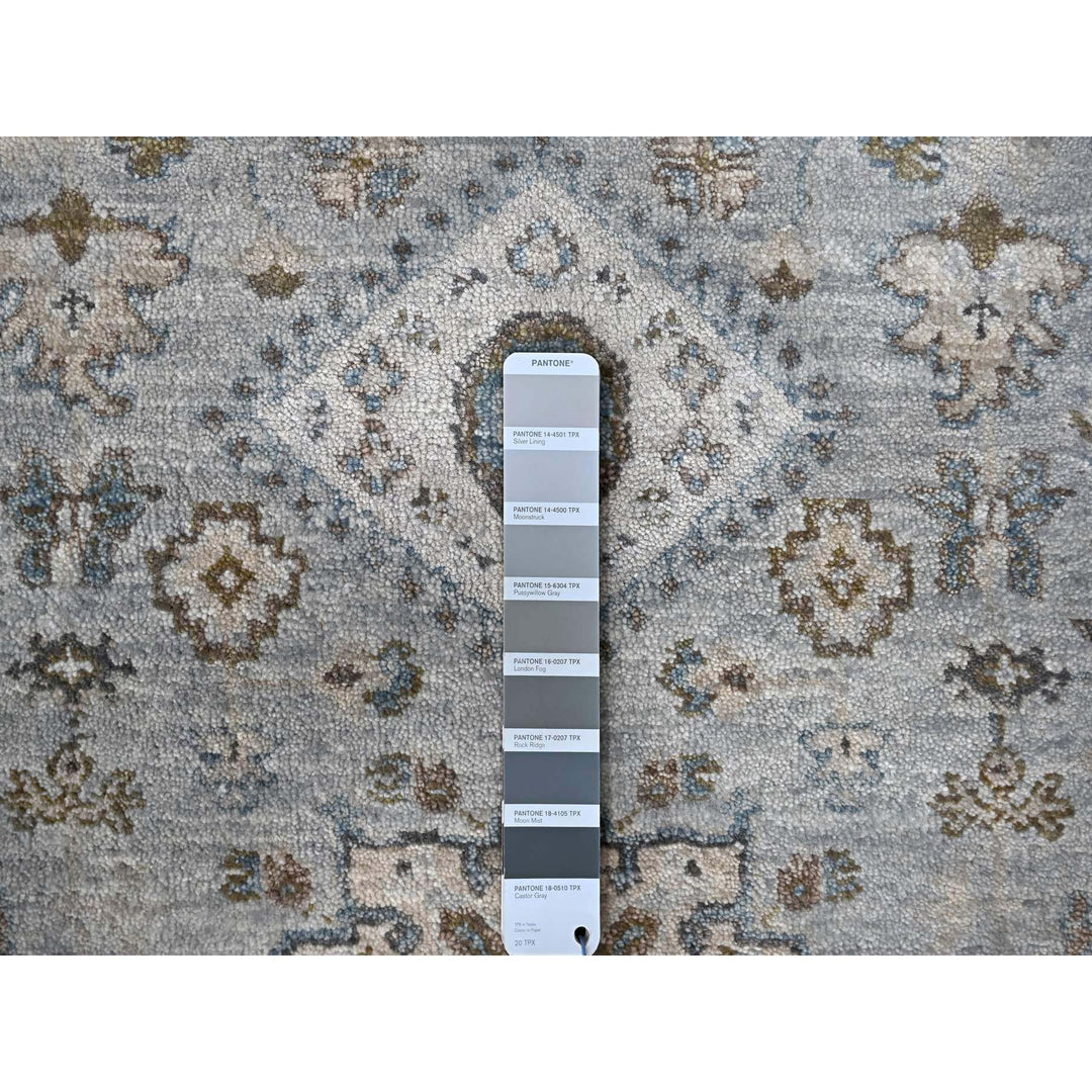 2'6" x 24'5" New Hand Knotted Grey Cotton Runner Oriental Rug - MOA10210067