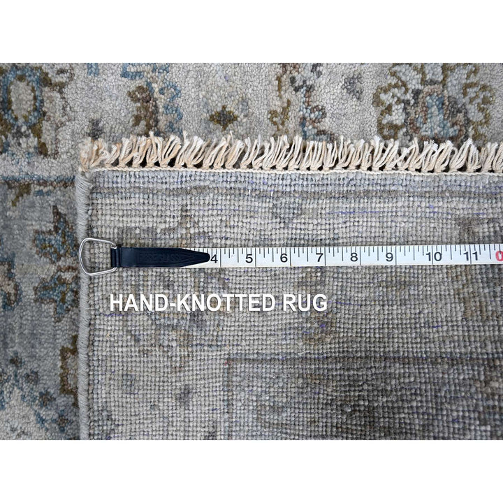 2'6" x 24'5" New Hand Knotted Grey Cotton Runner Oriental Rug - MOA10210067