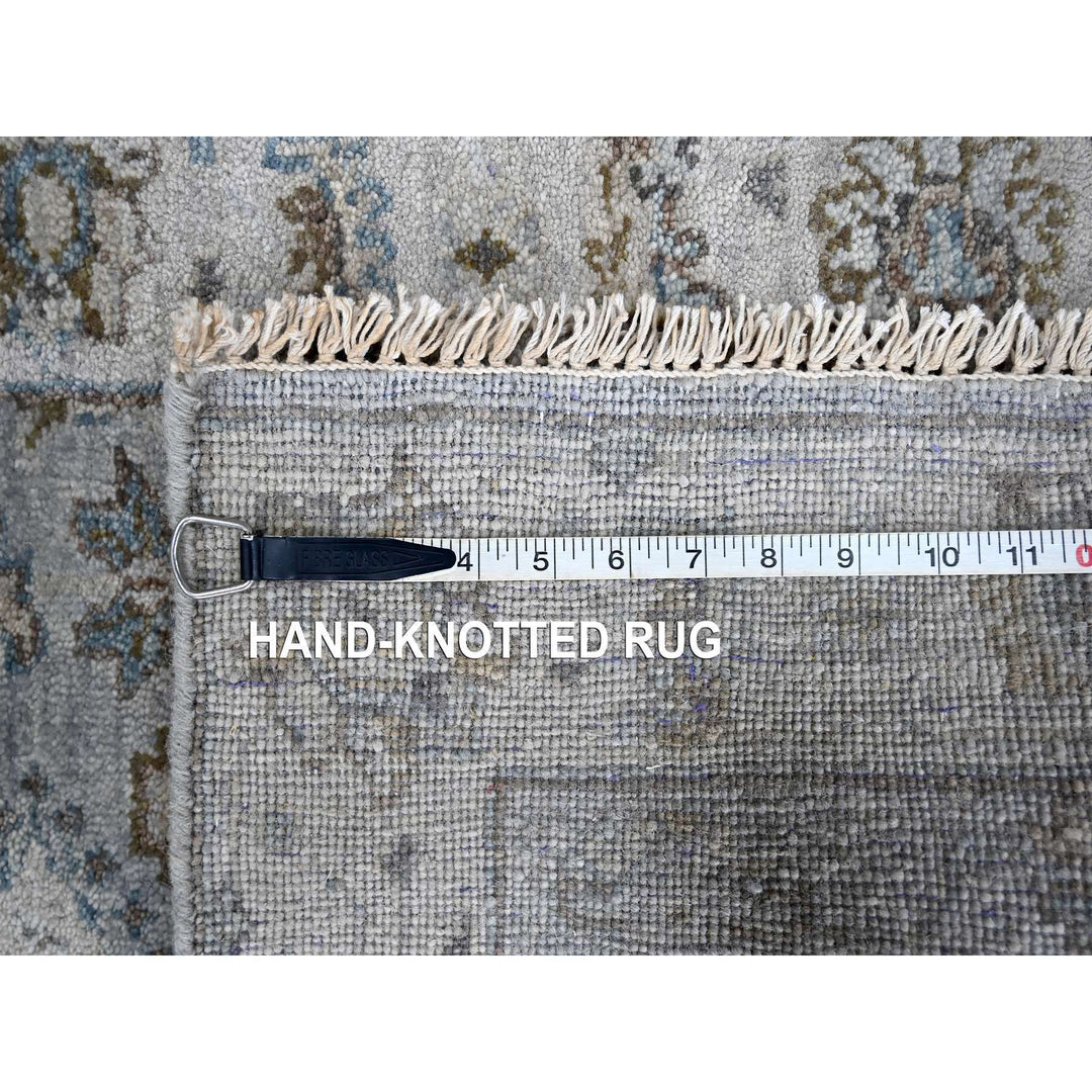 2'6" x 24'3" New Hand Knotted Grey Cotton Runner Oriental Rug - MOA10210068