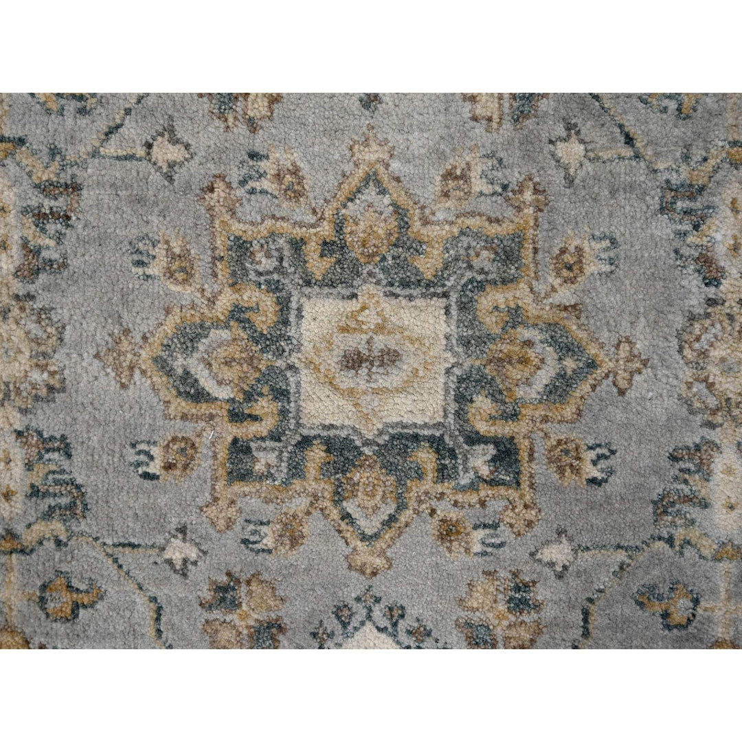 2'6" x 11'8" New Hand Knotted Grey Cotton Runner Oriental Rug - MOA10210071