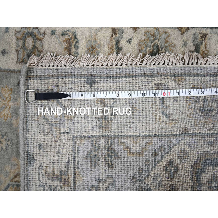 2'6" x 11'8" New Hand Knotted Grey Cotton Runner Oriental Rug - MOA10210071