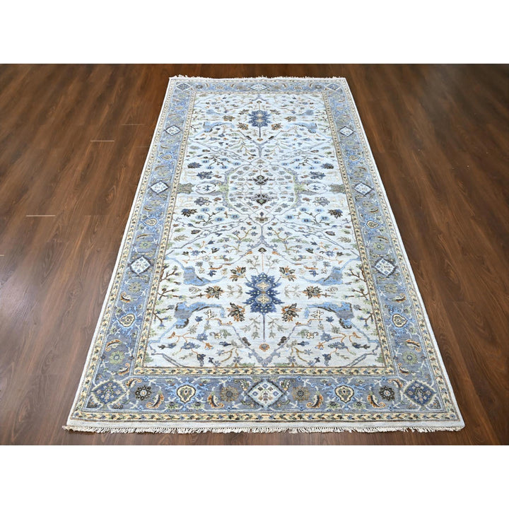 5'9" x 11'10" New Hand Knotted Ivory Wool Runner Oriental Rug - MOA10210108