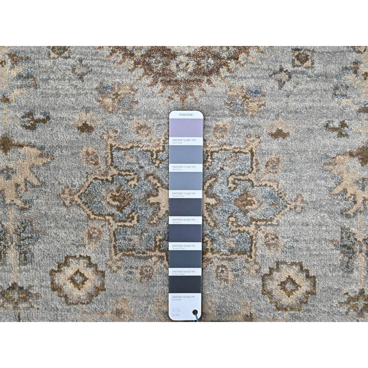 2'9" x 21'9" New Hand Knotted Grey Wool Runner Oriental Rug - MOA10210111