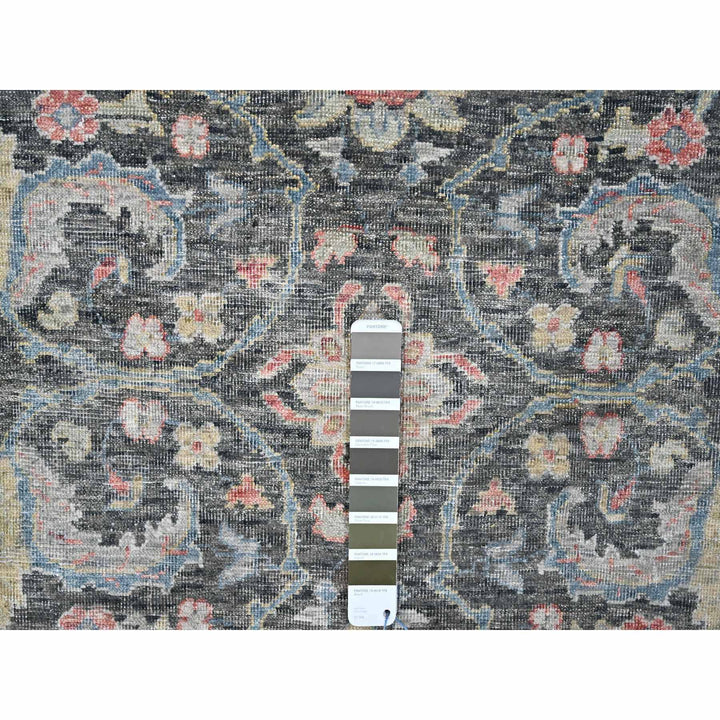 7'8" x 9'6" New Hand Knotted Black Wool Rectangle Oriental Rug - MOA10210134