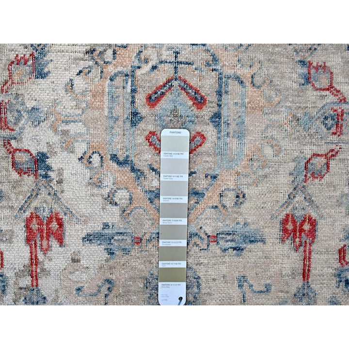 8'9" x 11'9" New Hand Knotted Blue Wool Rectangle Oriental Rug - MOA10210142