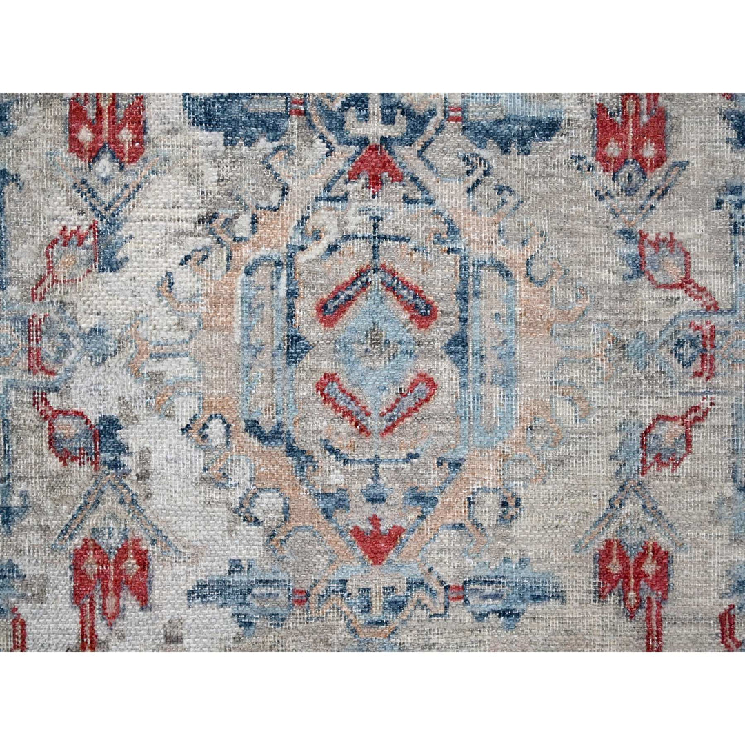 8'9" x 11'9" New Hand Knotted Blue Wool Rectangle Oriental Rug - MOA10210142