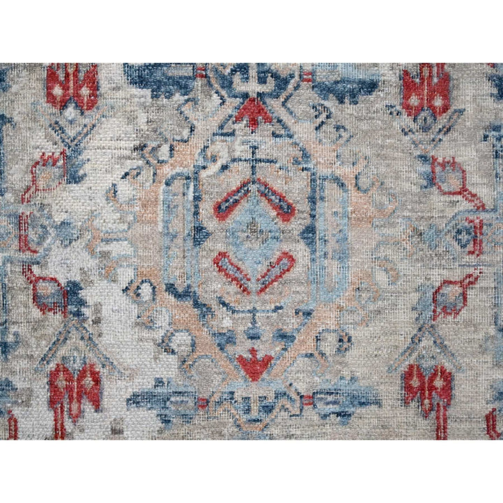 8'9" x 11'9" New Hand Knotted Blue Wool Rectangle Oriental Rug - MOA10210142