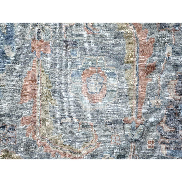 11'11" x 14'10" New Hand Knotted Blue Wool Rectangle Oriental Rug - MOA10210155