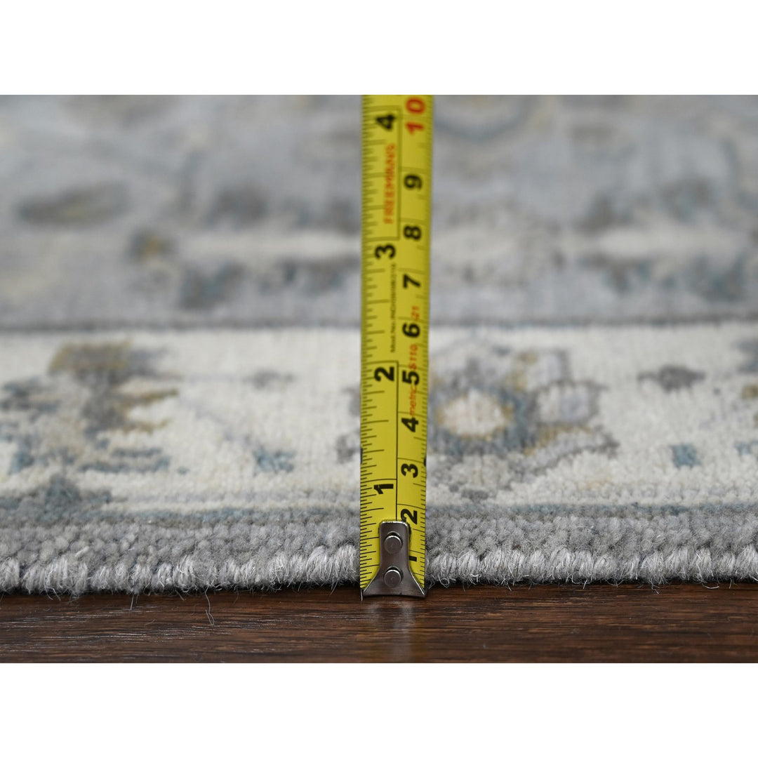 2'8" x 8'0" New Hand Knotted Grey Wool Runner Oriental Rug - MOA10210186