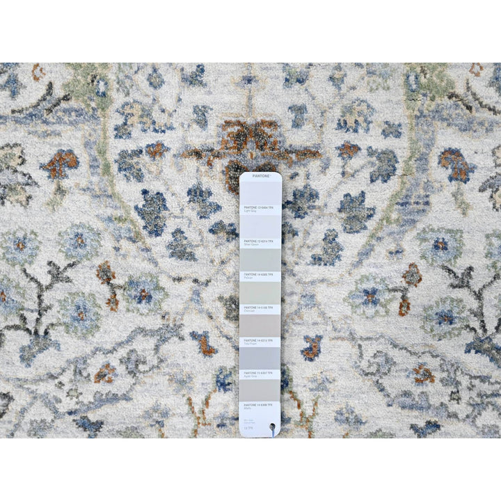 4'0" x 5'9" New Hand Knotted Ivory Wool Rectangle Oriental Rug - MOA10210193