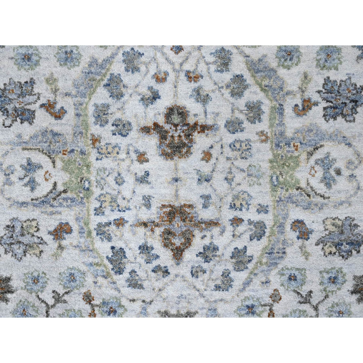 4'0" x 5'9" New Hand Knotted Ivory Wool Rectangle Oriental Rug - MOA10210193
