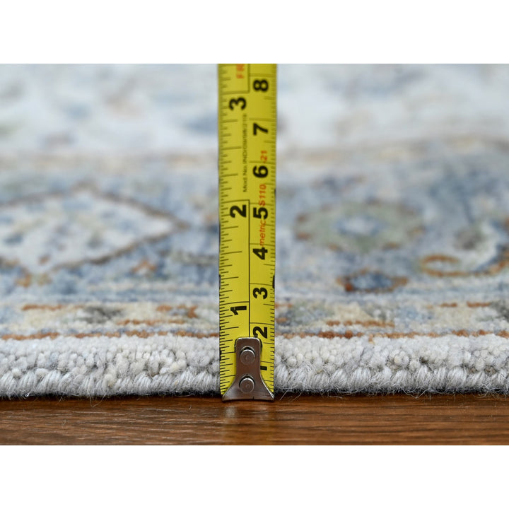 4'0" x 5'9" New Hand Knotted Ivory Wool Rectangle Oriental Rug - MOA10210193