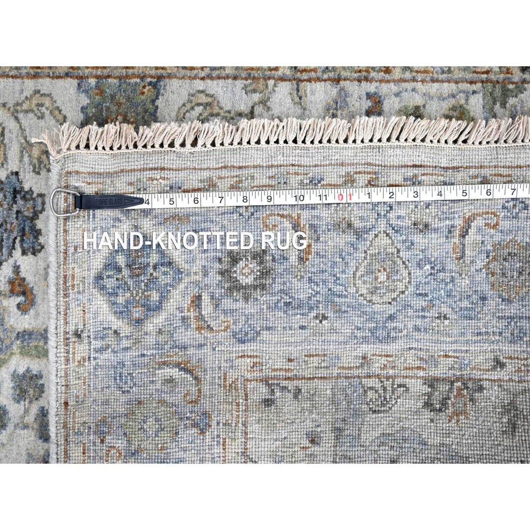 4'0" x 5'9" New Hand Knotted Ivory Wool Rectangle Oriental Rug - MOA10210193