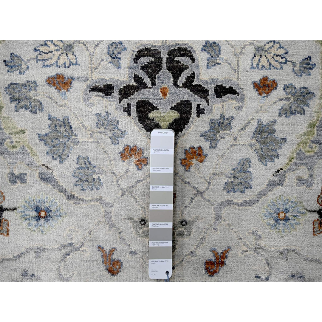 8'0" x 9'10" New Hand Knotted Ivory Wool Rectangle Oriental Rug - MOA10210194