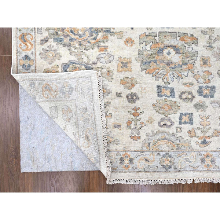 8'10" x 11'10" New Hand Knotted Ivory Wool Rectangle Oriental Rug - MOA10210215