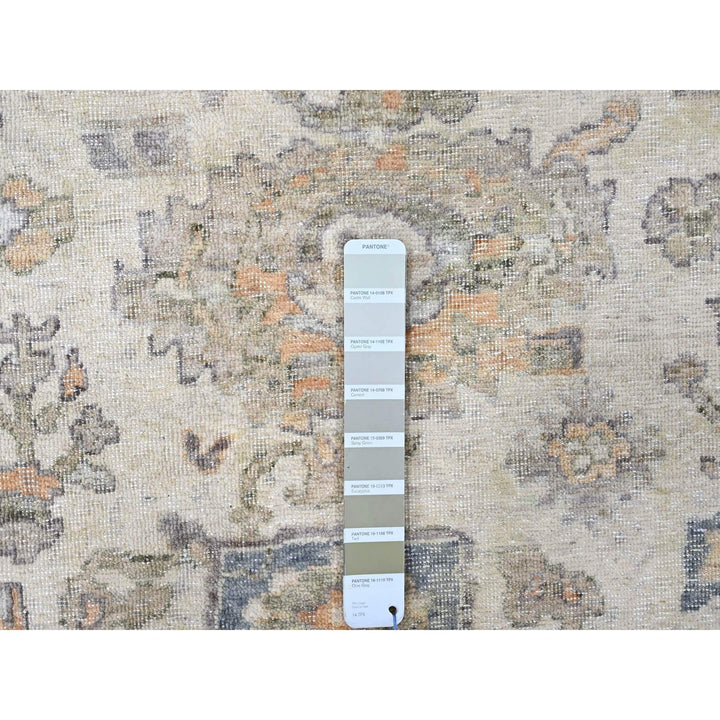 8'10" x 11'10" New Hand Knotted Ivory Wool Rectangle Oriental Rug - MOA10210215