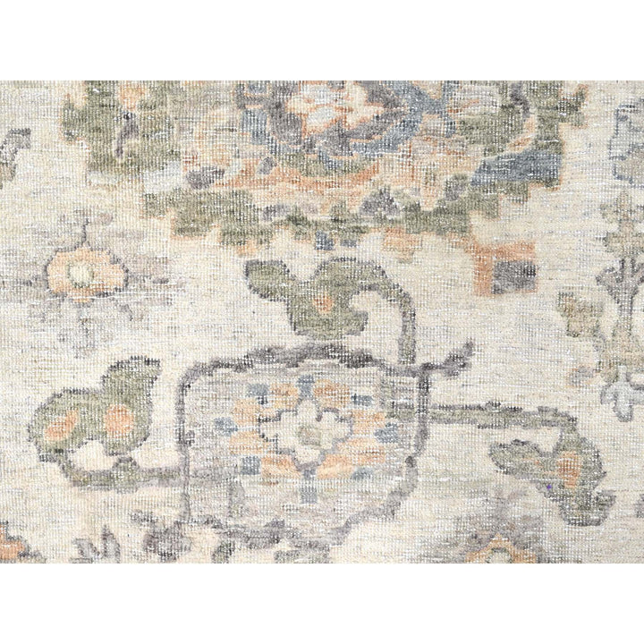 10'0" x 13'10" New Hand Knotted Ivory Wool Rectangle Oriental Rug - MOA10210216