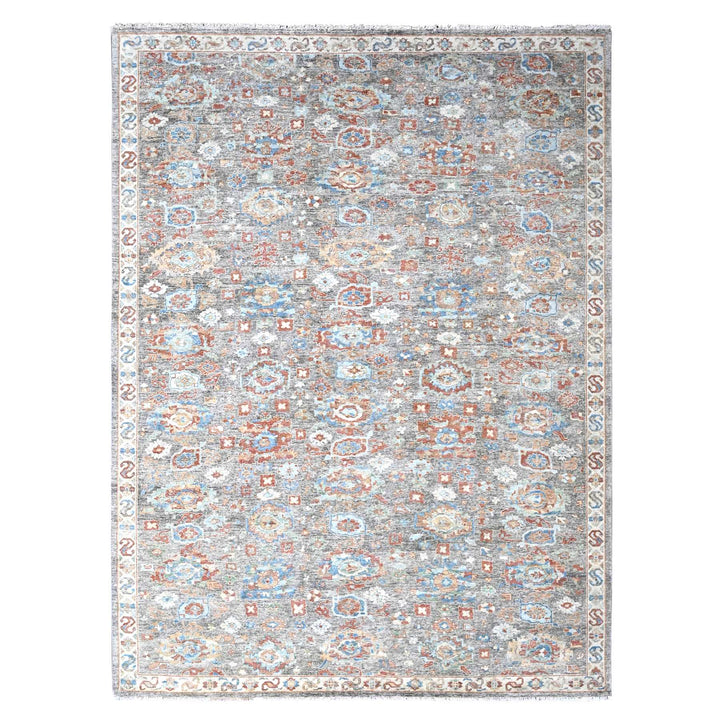 10'0" x 13'10" New Hand Knotted Brown Wool Rectangle Oriental Rug - MOA10210219
