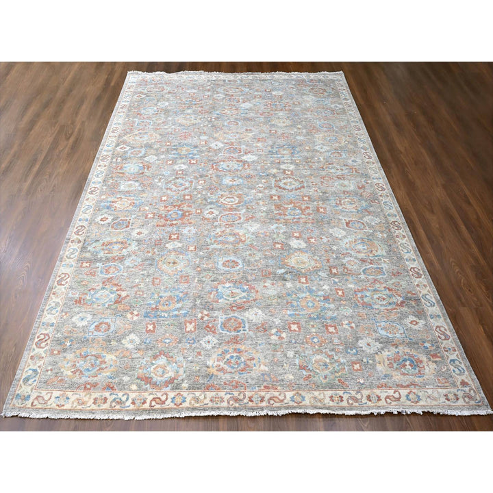 10'0" x 13'10" New Hand Knotted Brown Wool Rectangle Oriental Rug - MOA10210219